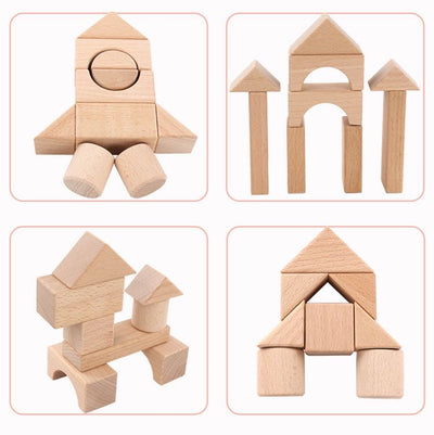 Log Blocks with Wooden Box - Open ended wooden toys