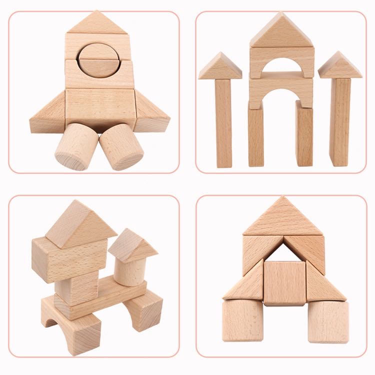 Log Blocks with Wooden Box - Open ended wooden toys