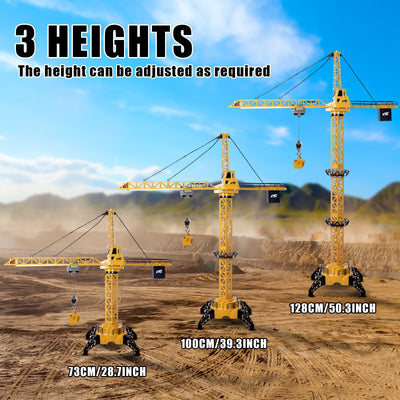 Grue télécommandée Jouet Véhicules de construction éducatifs Grue RC pour enfants pour Noël Anniversaires