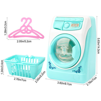 Mini machine à laver jouet électrique en plastique avec sons réalistes, lumières, jouets de nettoyage pour enfants, cadeau d'anniversaire ou de Noël pour enfants