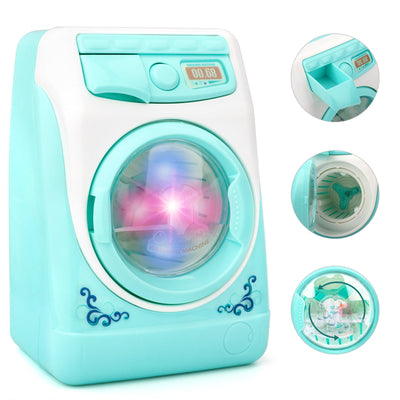 Mini machine à laver jouet électrique en plastique avec sons réalistes, lumières, jouets de nettoyage pour enfants, cadeau d'anniversaire ou de Noël pour enfants