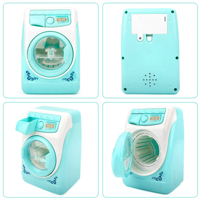 Mini machine à laver jouet électrique en plastique avec sons réalistes, lumières, jouets de nettoyage pour enfants, cadeau d'anniversaire ou de Noël pour enfants
