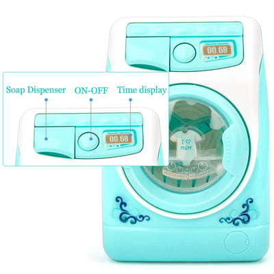 Mini machine à laver jouet électrique en plastique avec sons réalistes, lumières, jouets de nettoyage pour enfants, cadeau d'anniversaire ou de Noël pour enfants