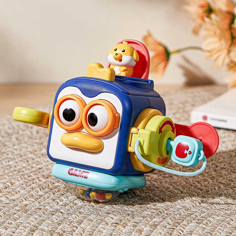 Fidtoy Montessori Busy Cube for Toddlers 1-3 – Interactive Sensory Toy for Quiet Time, Travel & Early Learning