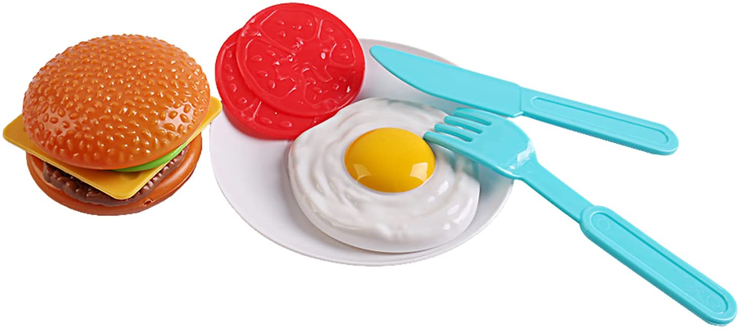 Kitchen Electric Microwave Play Set with Realistic Light, Sound & Accessories Included