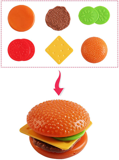 Kitchen Electric Microwave Play Set with Realistic Light, Sound & Accessories Included