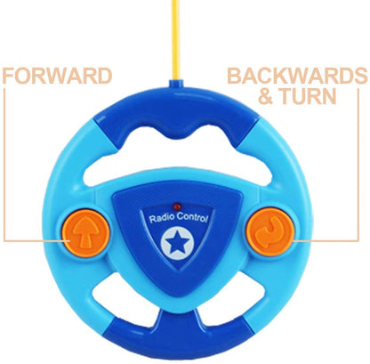 2 Dolls Remote Control Cartoon Car for Toddlers with Light Music RC Police Car Toys Prefect Birthday Xmas Gift Present for Kids