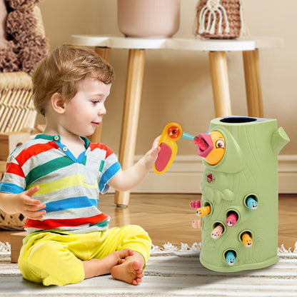 Toddler Magnetic Bird Woodpecker Toys for  Boy Girl Present Children’s Learning Games With Sound and Lights For Christmas Birthdays