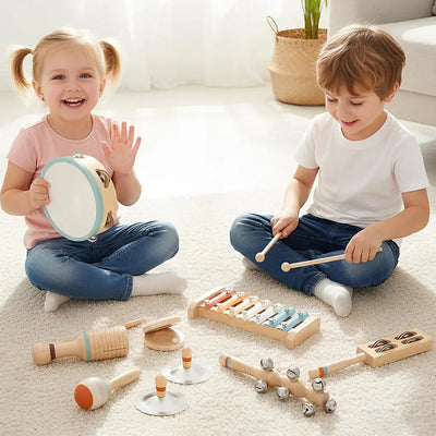Wooden Music Set for Toddlers - Rhythm & Sound Exploration