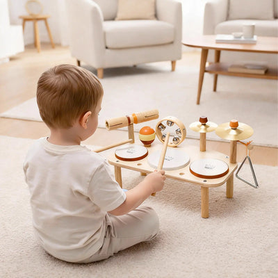 Rhythm Station – Table Musicale et Set de Tambours en Bois 11-en-1
