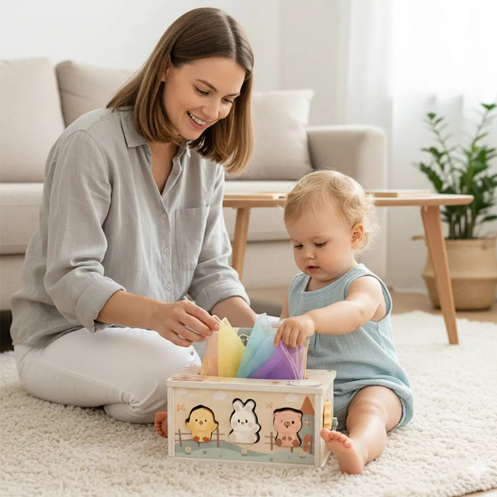 8-in-1 Activity Cube for Toddlers | Montessori Wooden Learning Toy