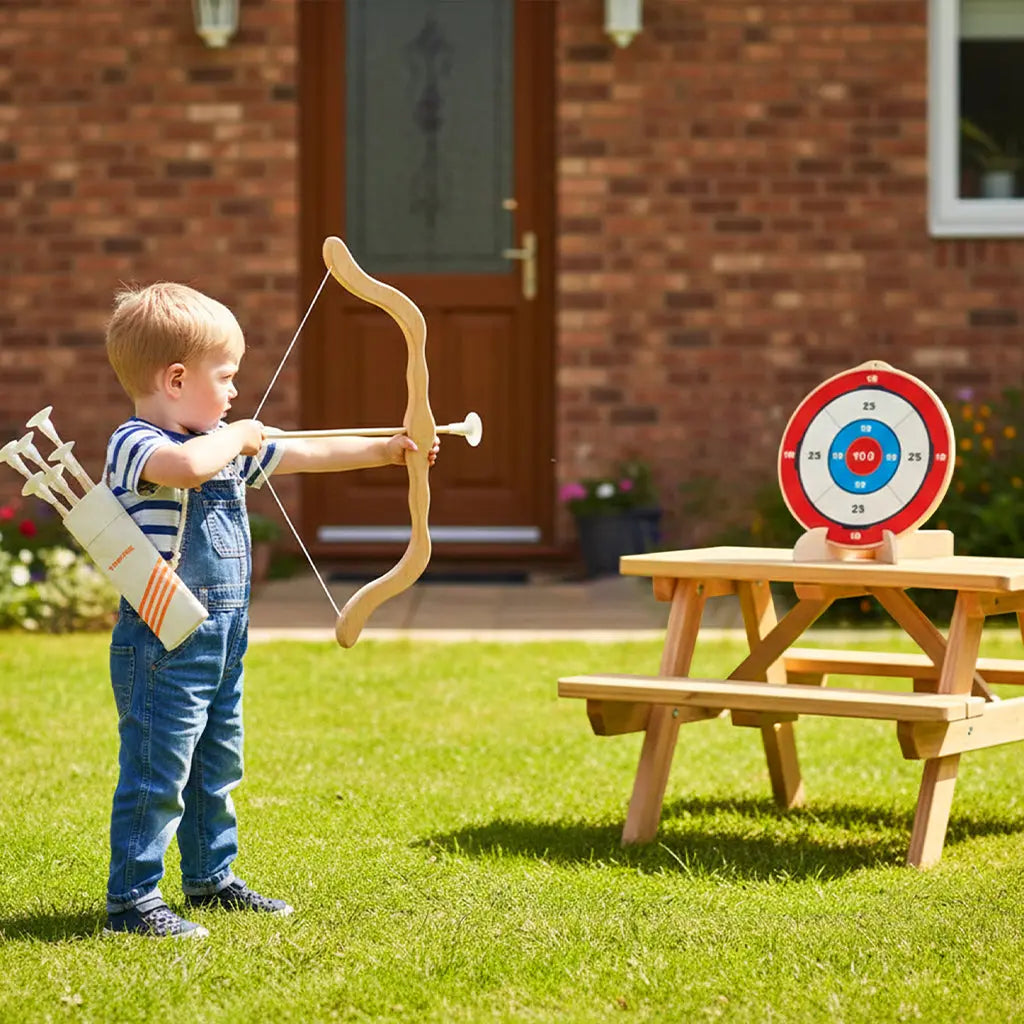 Wooden Bow and Arrow Set for Kids