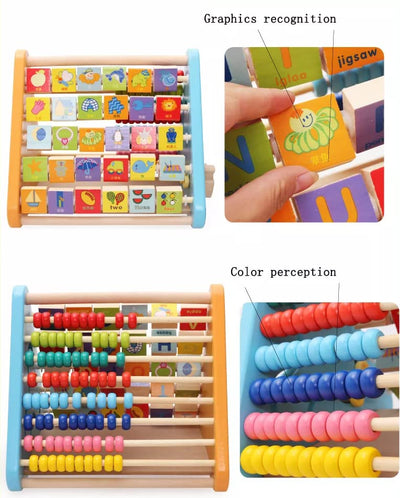 Montessori 5 in 1 Wooden Activity Triangle (Large)