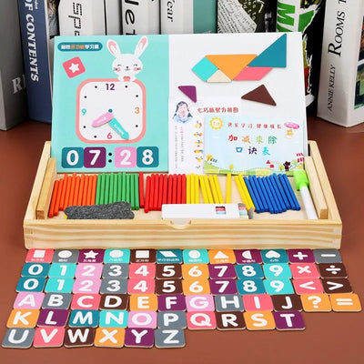 Magnetic Clock Pattern Double Sided Wooden Activity Kit - 442