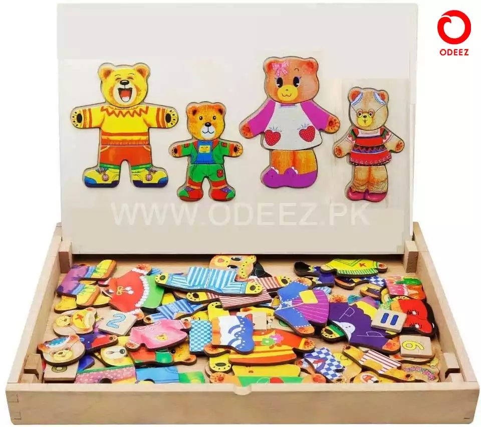 Magnetic Puzzle Bear Changing Board - 24 Sets
