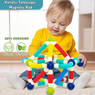 Pop Tube Magnetic Sticks Puzzle with Character -158