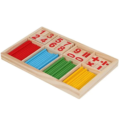 Fidtoy Montessori Wooden Counting Sticks Box – Early Math Learning Toy for Toddlers