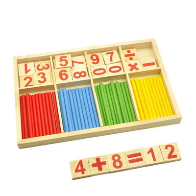 Fidtoy Montessori Wooden Counting Sticks Box – Early Math Learning Toy for Toddlers
