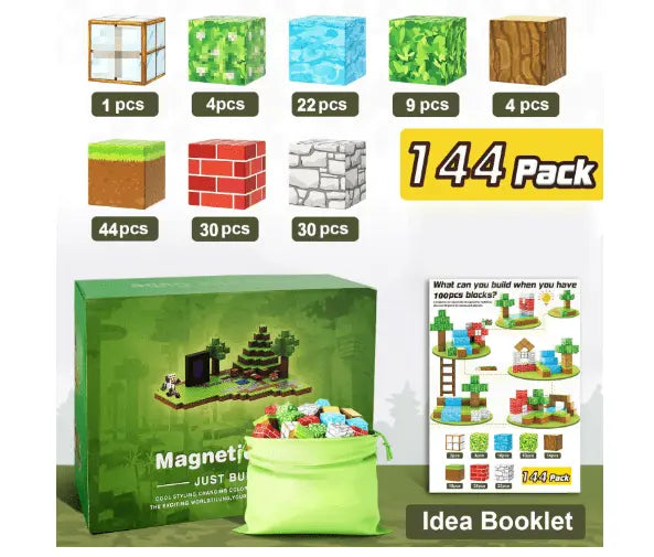 Juego de bloques de construcción magnéticos Fidtoy para niños – Juguetes de construcción STEM para el aprendizaje creativo