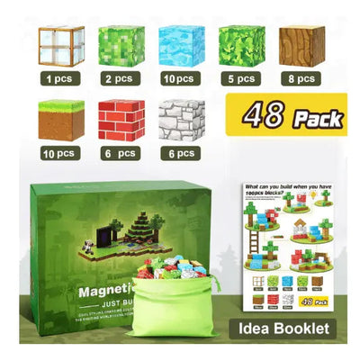 Juego de bloques de construcción magnéticos Fidtoy para niños – Juguetes de construcción STEM para el aprendizaje creativo