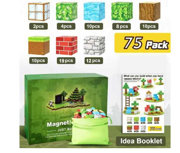 Juego de bloques de construcción magnéticos Fidtoy para niños – Juguetes de construcción STEM para el aprendizaje creativo