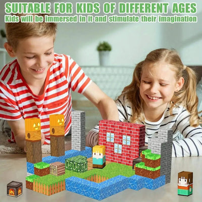 Juego de bloques de construcción magnéticos Fidtoy para niños – Juguetes de construcción STEM para el aprendizaje creativo