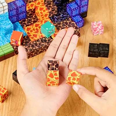 Juego de bloques de construcción magnéticos Fidtoy para niños – Juguetes de construcción STEM para el aprendizaje creativo