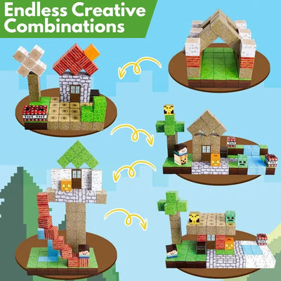 Juego de bloques de construcción magnéticos Fidtoy para niños – Juguetes de construcción STEM para el aprendizaje creativo