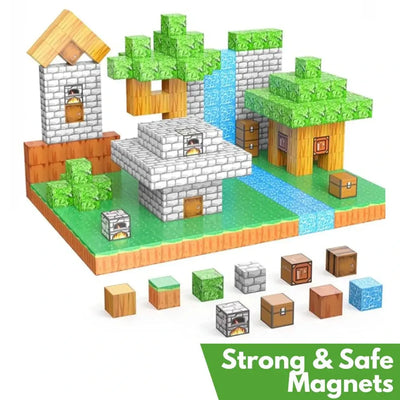 Juego de bloques de construcción magnéticos Fidtoy para niños – Juguetes de construcción STEM para el aprendizaje creativo