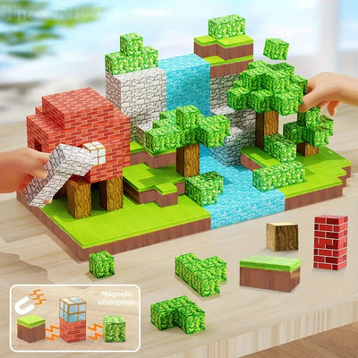 Juego de bloques de construcción magnéticos Fidtoy para niños – Juguetes de construcción STEM para el aprendizaje creativo