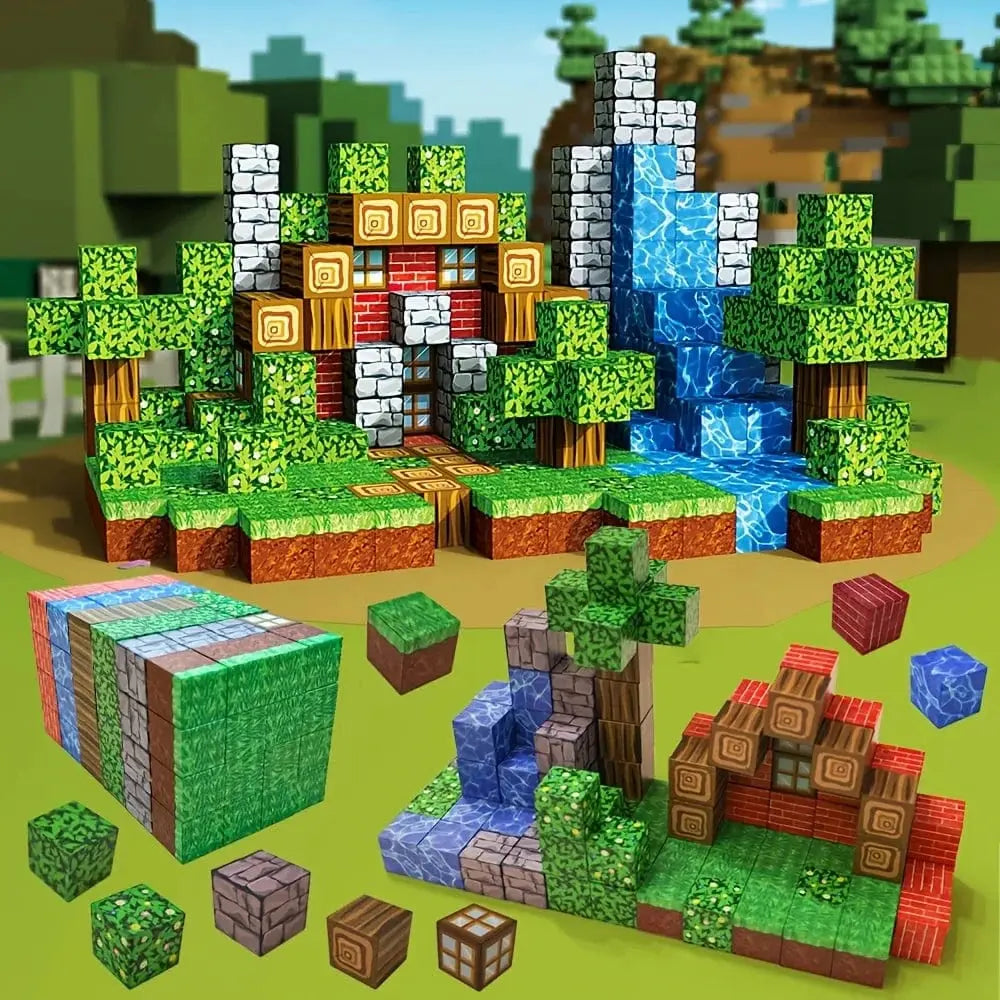 Juego de bloques de construcción magnéticos Fidtoy para niños – Juguetes de construcción STEM para el aprendizaje creativo