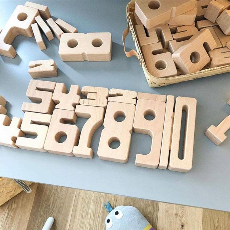 Fidtoy Mini Wooden Numbers Set Montessori Math Toy for Kids