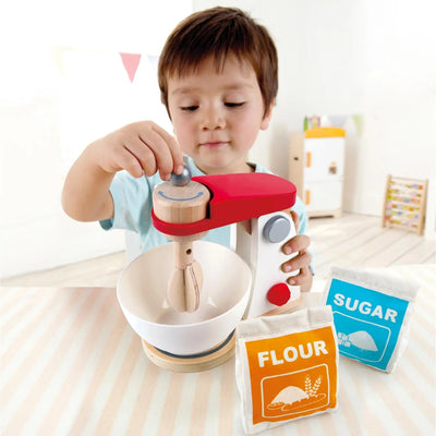 Fidtoy Robot Pâtissier en Bois Jouet d'Imitation Kit de Pâtisserie