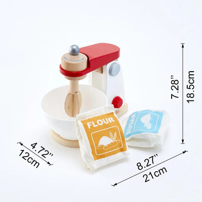 Fidtoy Robot Pâtissier en Bois Jouet d'Imitation Kit de Pâtisserie