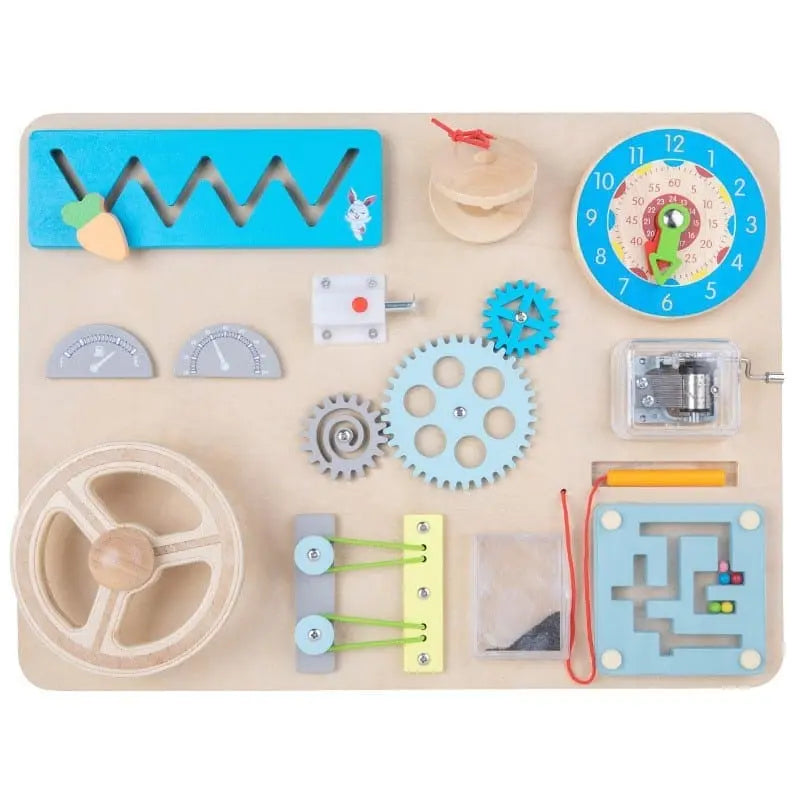 Fidtoy Tableau d'éveil Montessori pour tout-petits – Jouet éducatif en bois pour le développement précoce