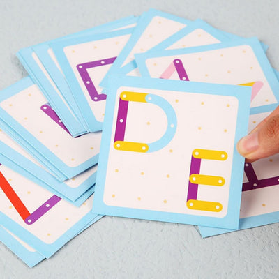 Planche à Clous Montessori - Puzzle en Bois - 104 Pièces