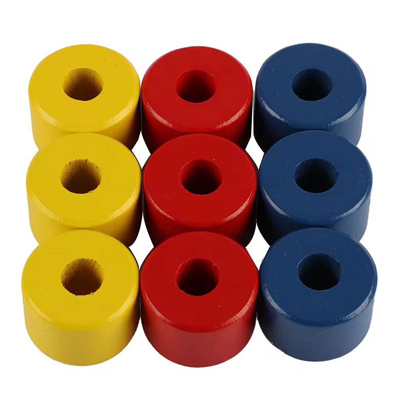 Discs on Three Colored Dowels - Montessori Toddler Material