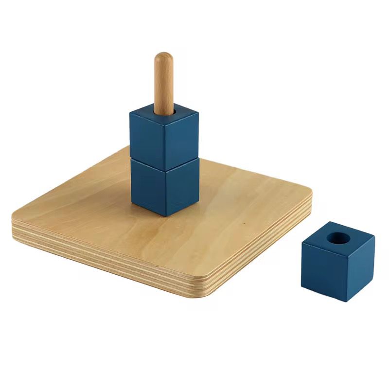 Cubes on Vertical Dowel - Montessori Toddler Material