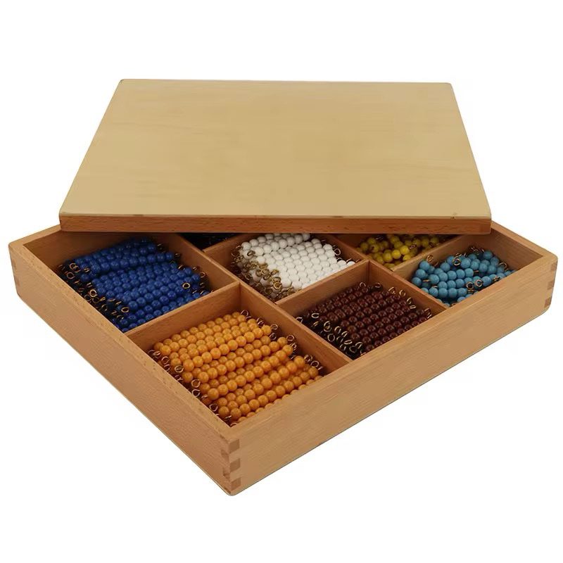 Boîte décimale Montessori - 55 barres de perles pour les nombres de 1 à 10