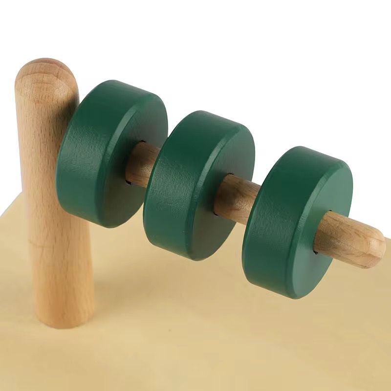 Discs on Horizontal Dowel - Montessori Toddler Material