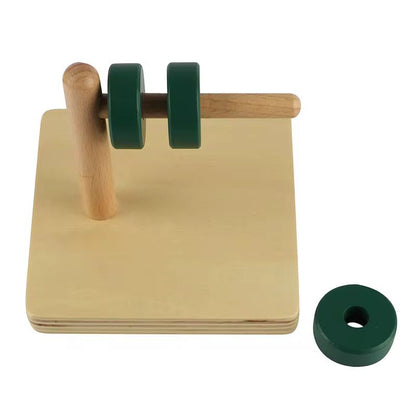 Discs on Horizontal Dowel - Montessori Toddler Material