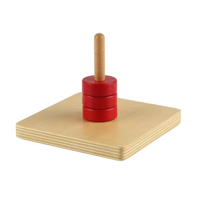 Disques sur cheville verticale - Matériel Montessori pour tout-petits