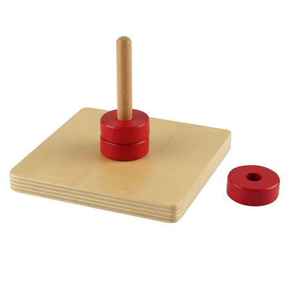 Discs on Vertical Dowel - Montessori Toddler Material
