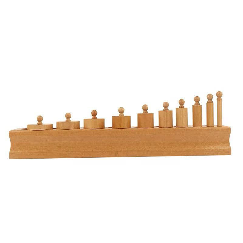 Montessori Knobbed Cylinders - Set of 4 Blocks | Sensorial Material