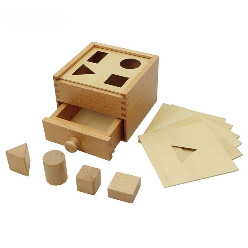 Buzón Montessori con clasificación de formas - Material para niños pequeños para la motricidad fina y la permanencia del objeto
