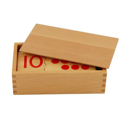 Montessori Number Puzzle 1–10 - Wooden Self-Correcting Math Matching Set