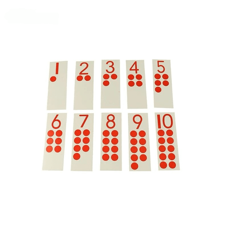 Montessori Numerals and Counters - Control Cards - Visual Aid for Counting and Number Matching