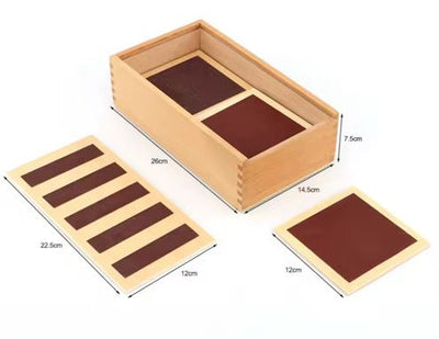 Tablas rugosas y lisas Montessori - Actividad sensorial para la exploración táctil