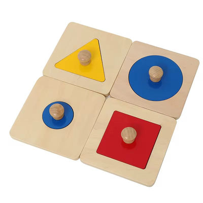 Montessori Shapes Puzzle Set - Big Circle, Small Circle, Square, Triangle