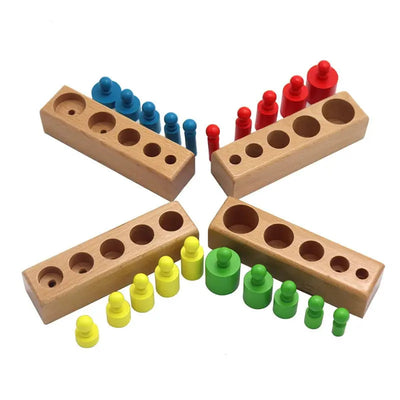 Fidtoy Montessori Volume Blocks – Wooden Educational Toy for Toddlers